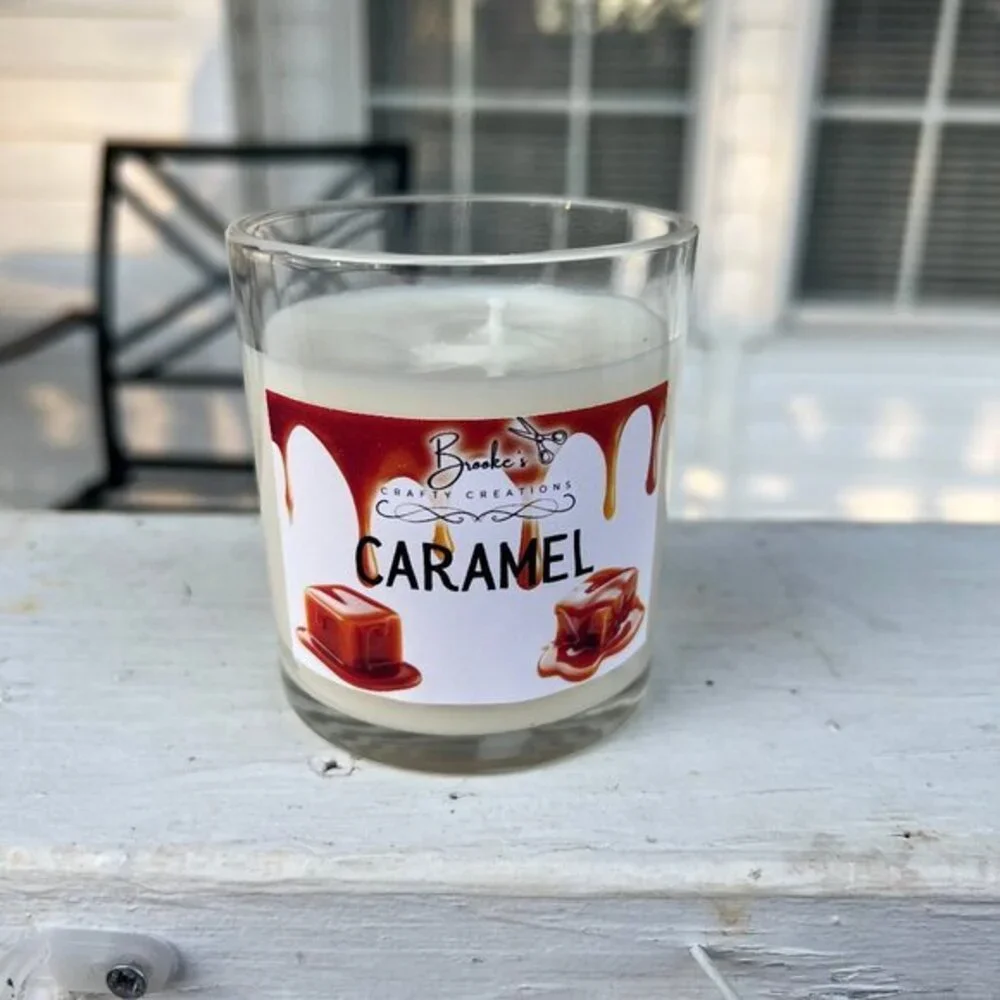 Caramel Candle – 10oz Coconut Soy Wax Dessert Scent | Handmade Sweet Candle